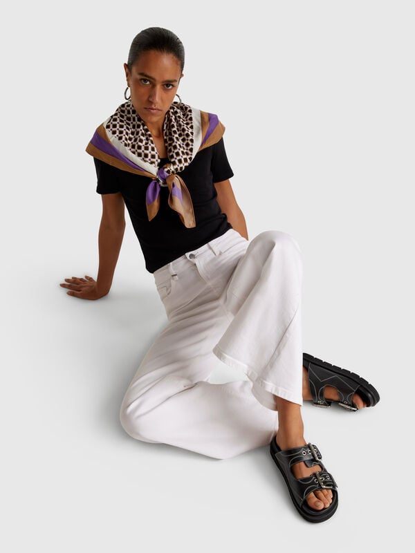Pantalones de corte ancho Mujer