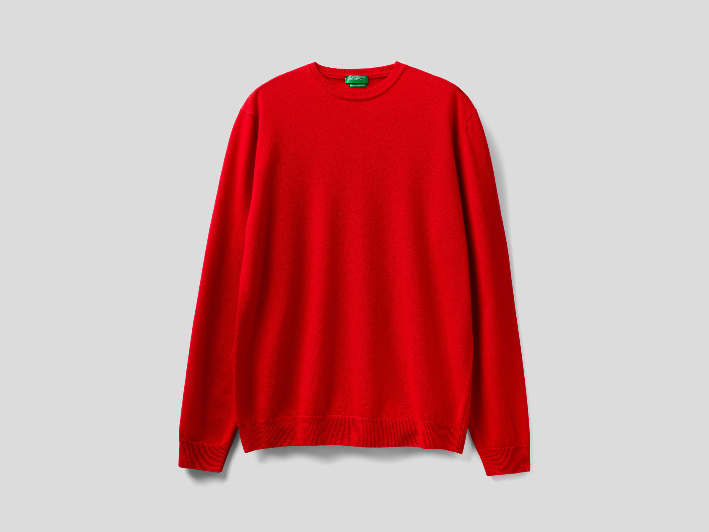 Crew neck sweater in pure virgin wool image number 4