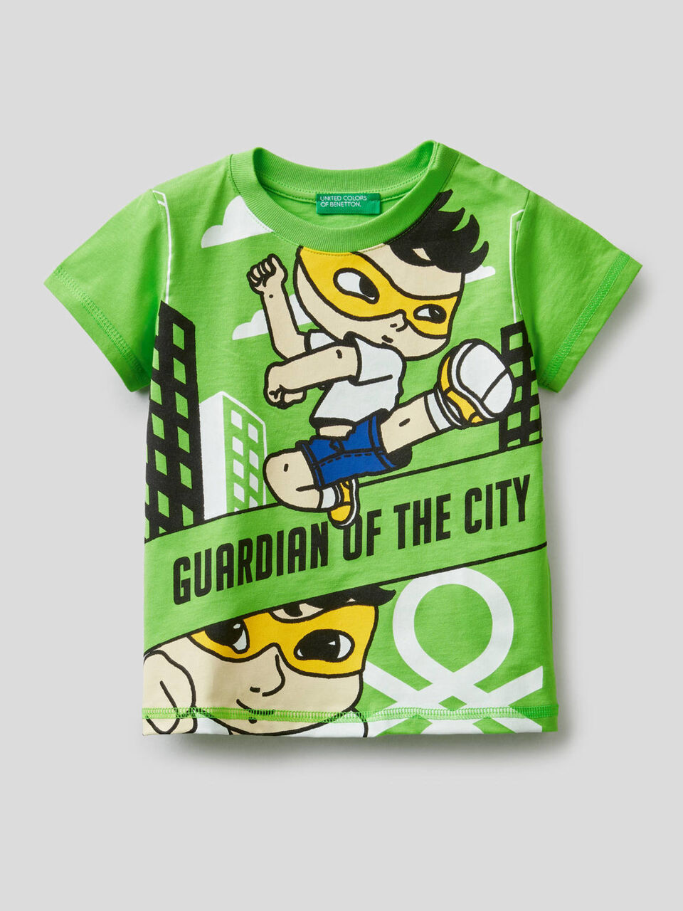 100% cotton t-shirt with superhero print image number 1