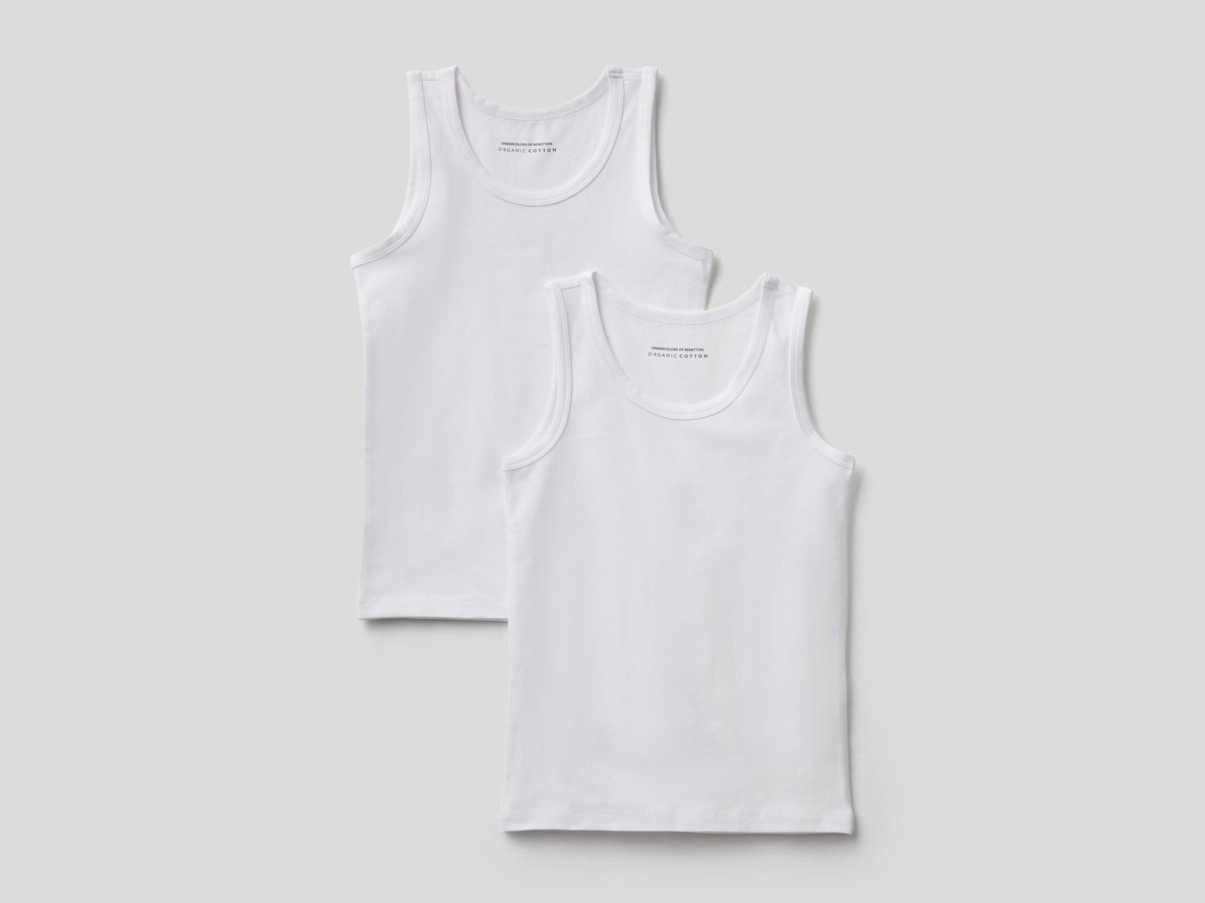 Two tank tops in stretch organic cotton image number null