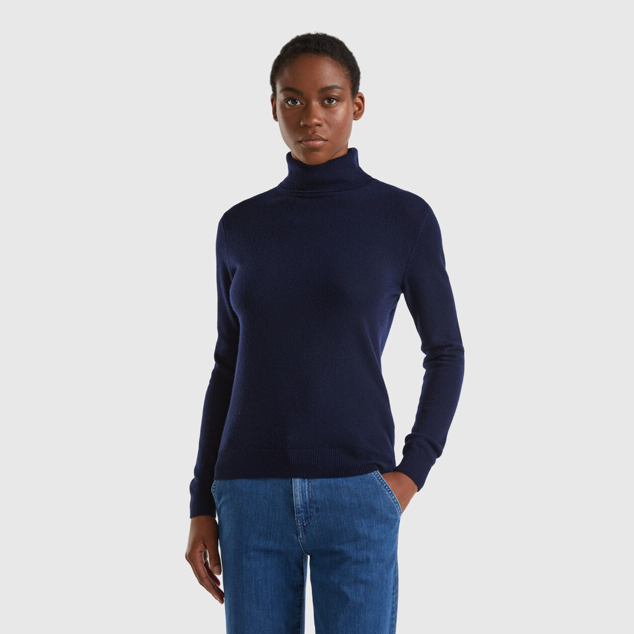 Navy blue sale turtleneck