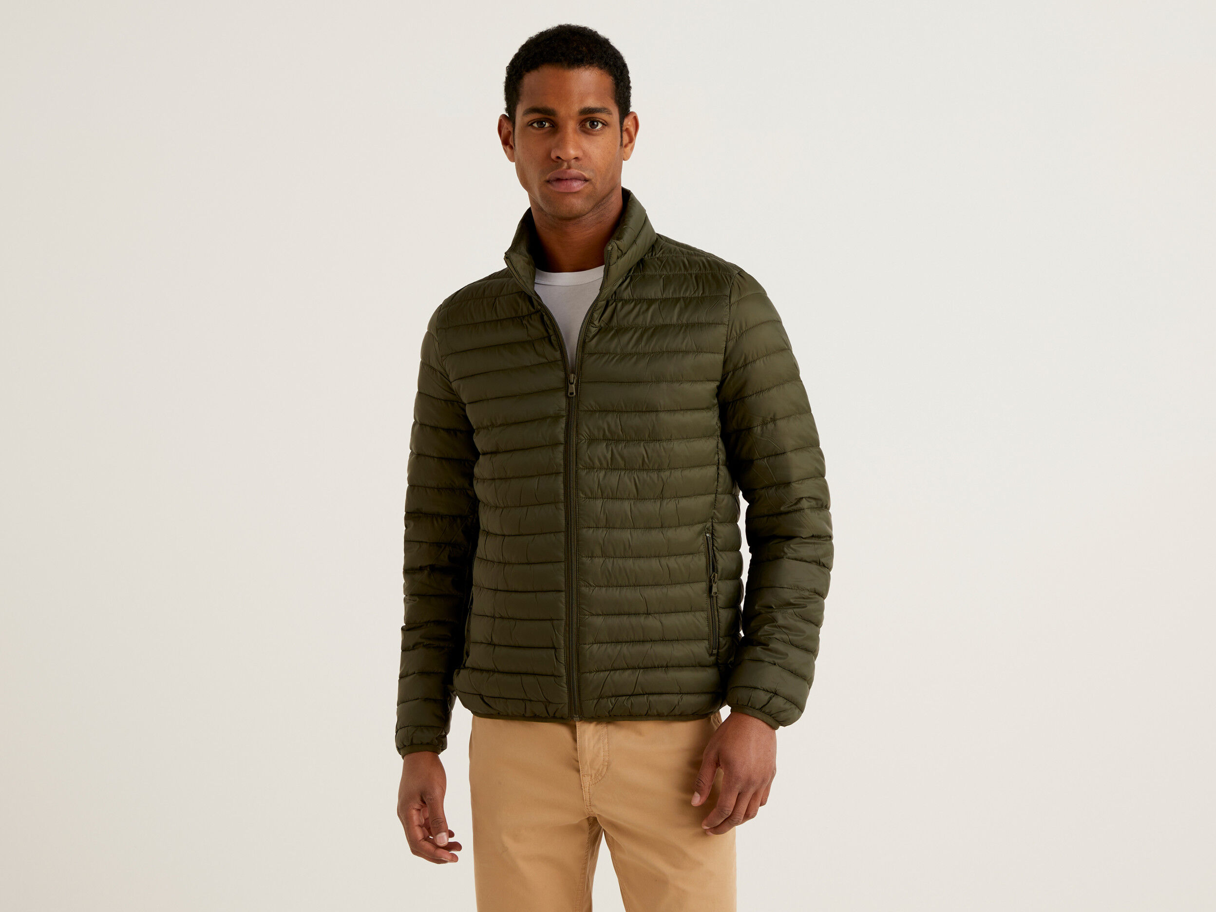 Slim fit down jacket mens top