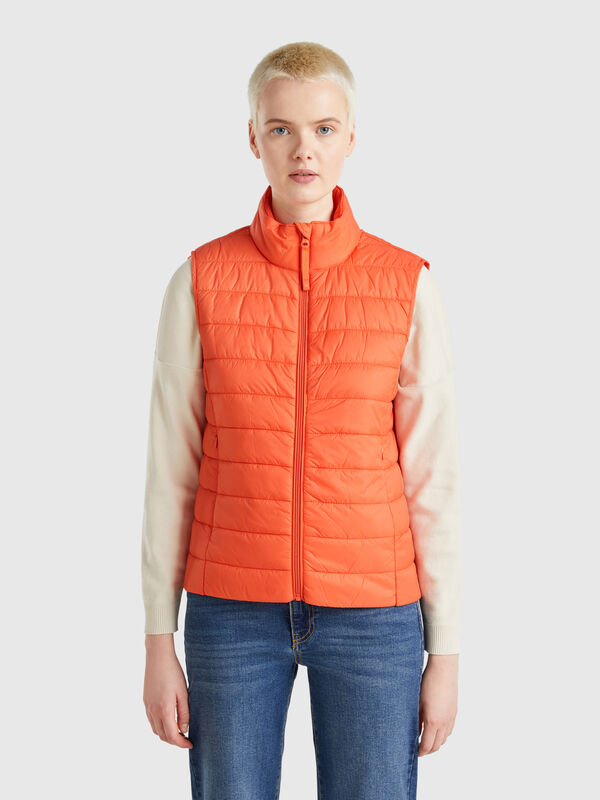 Sleeveless slim fit jacket with padding Women