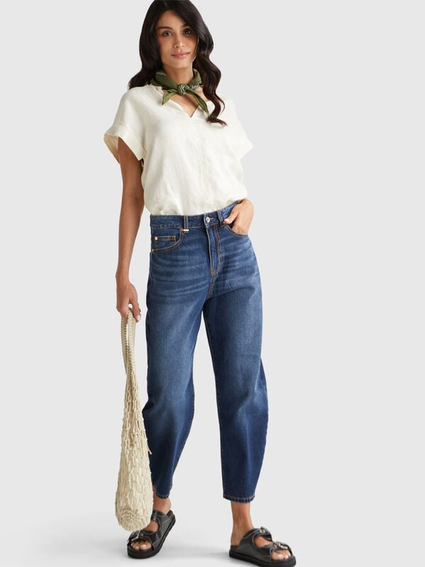 Vaqueros de corte globo Mujer