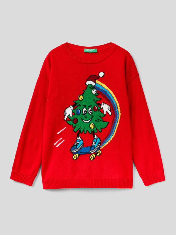 Sweater with Christmas inlay Junior Boy