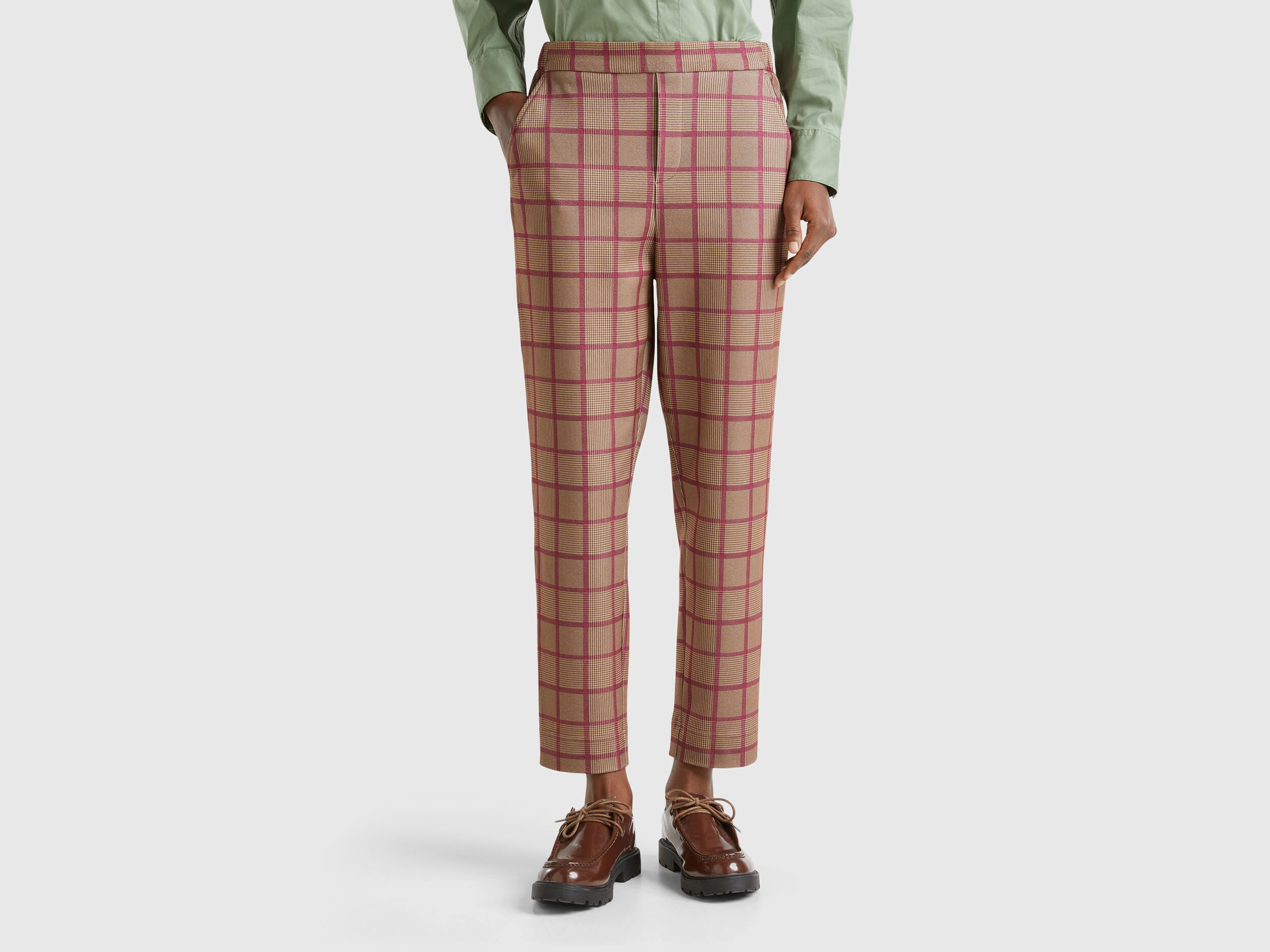 Mens tartan joggers sales