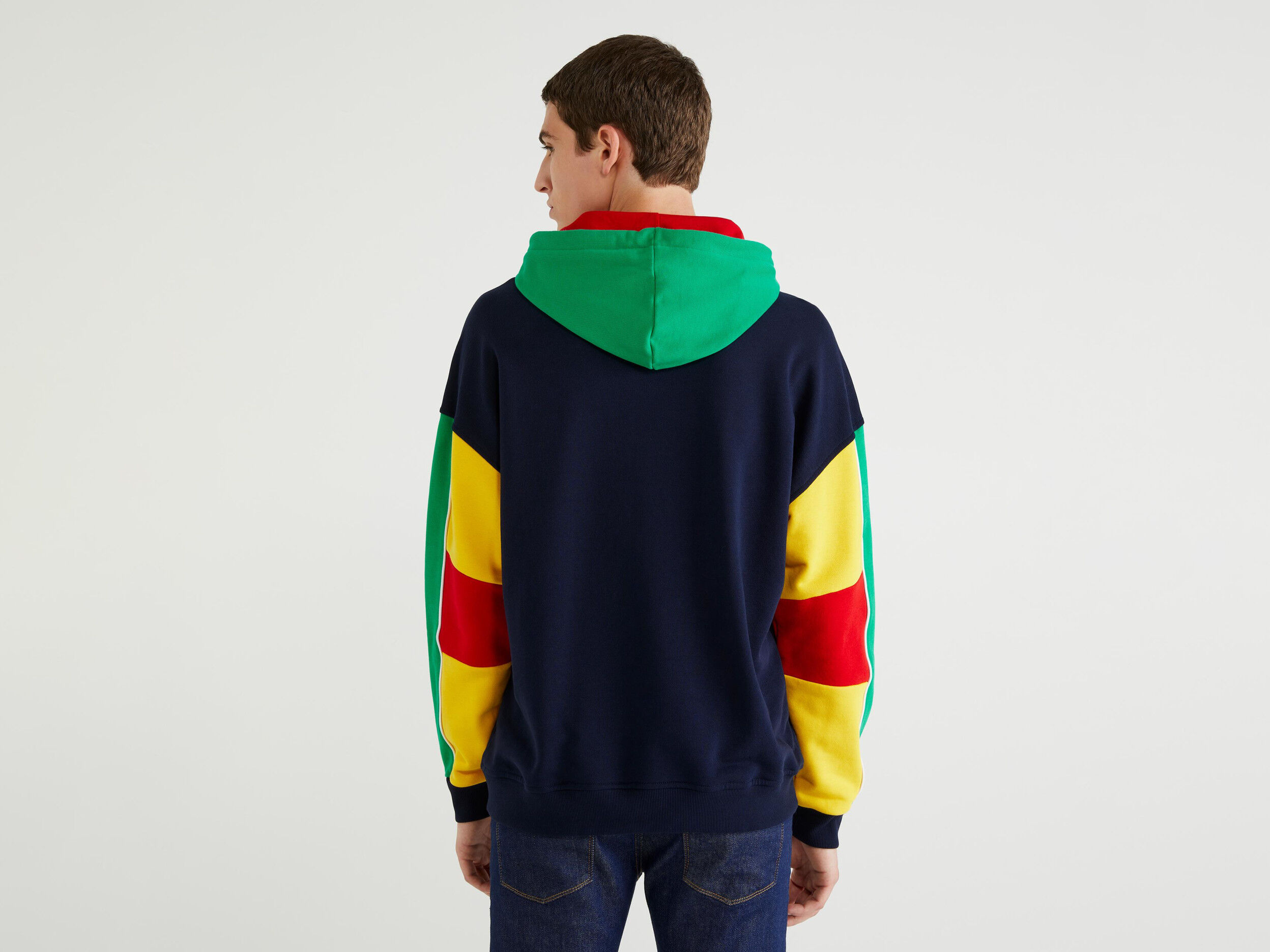 color blocked hoodie