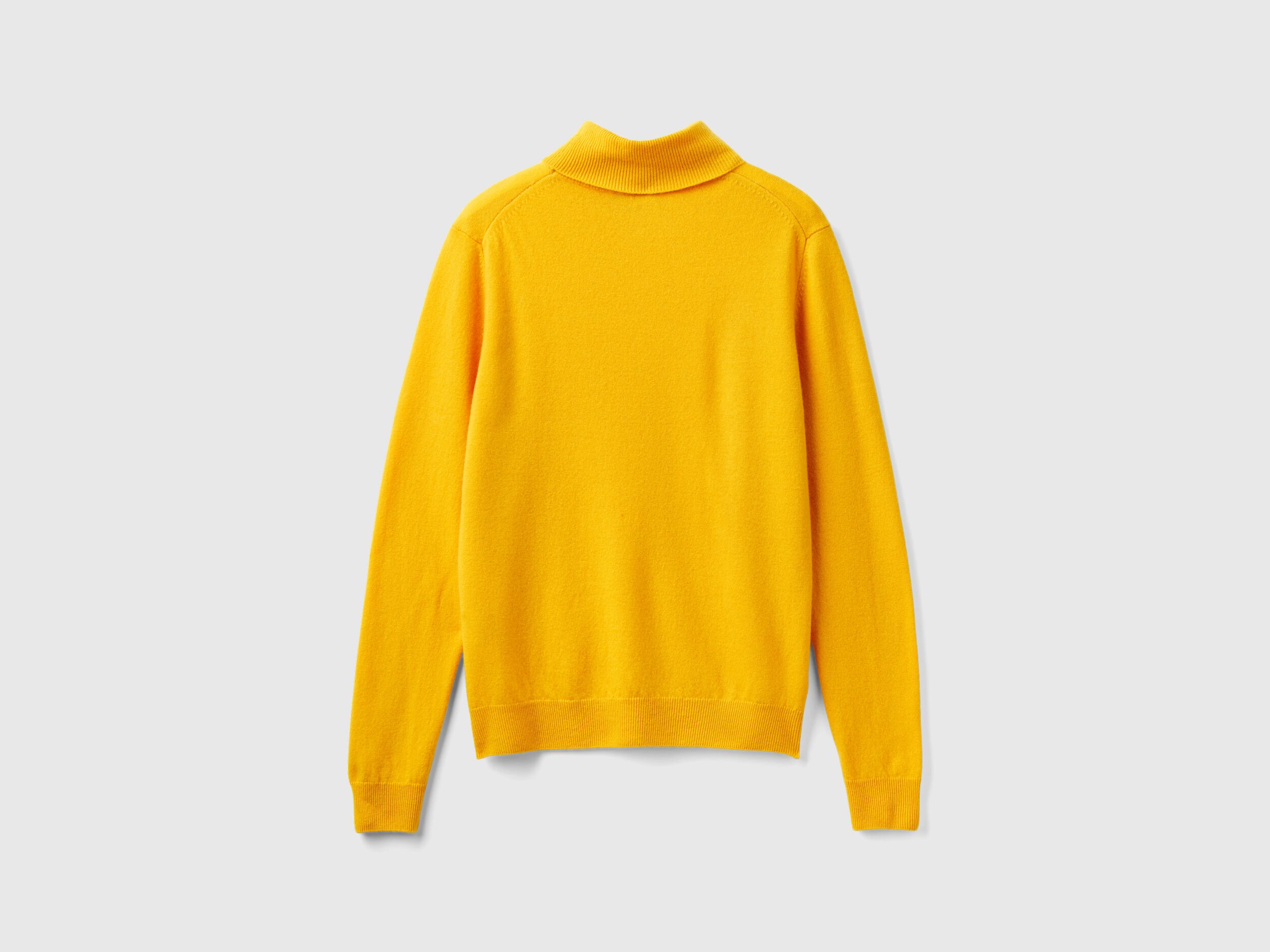 Yellow turtle neck jumper best sale