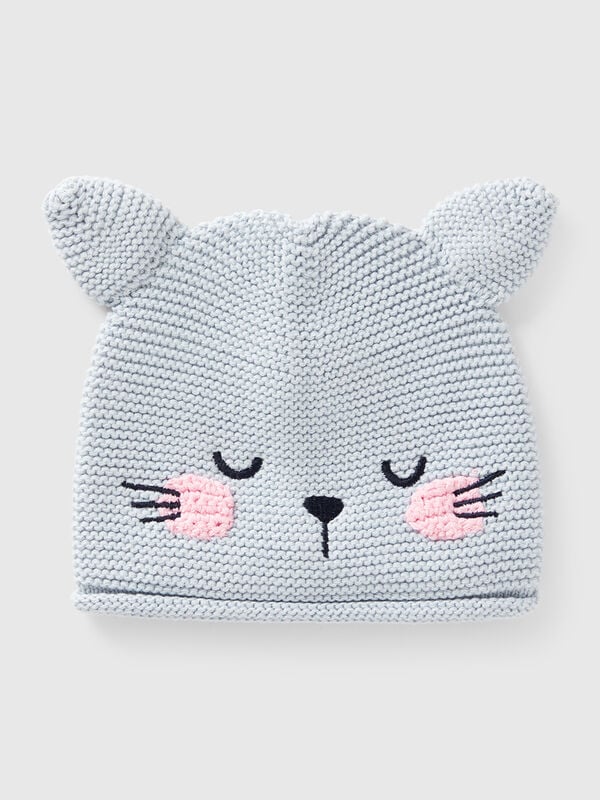 Tricot hat with applique New Born (0-18 months)