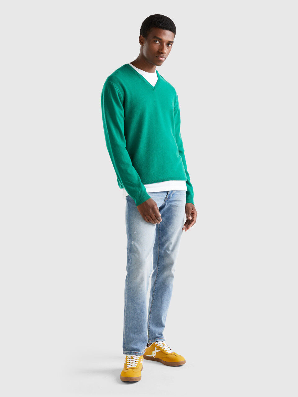 Mens merino v neck sale