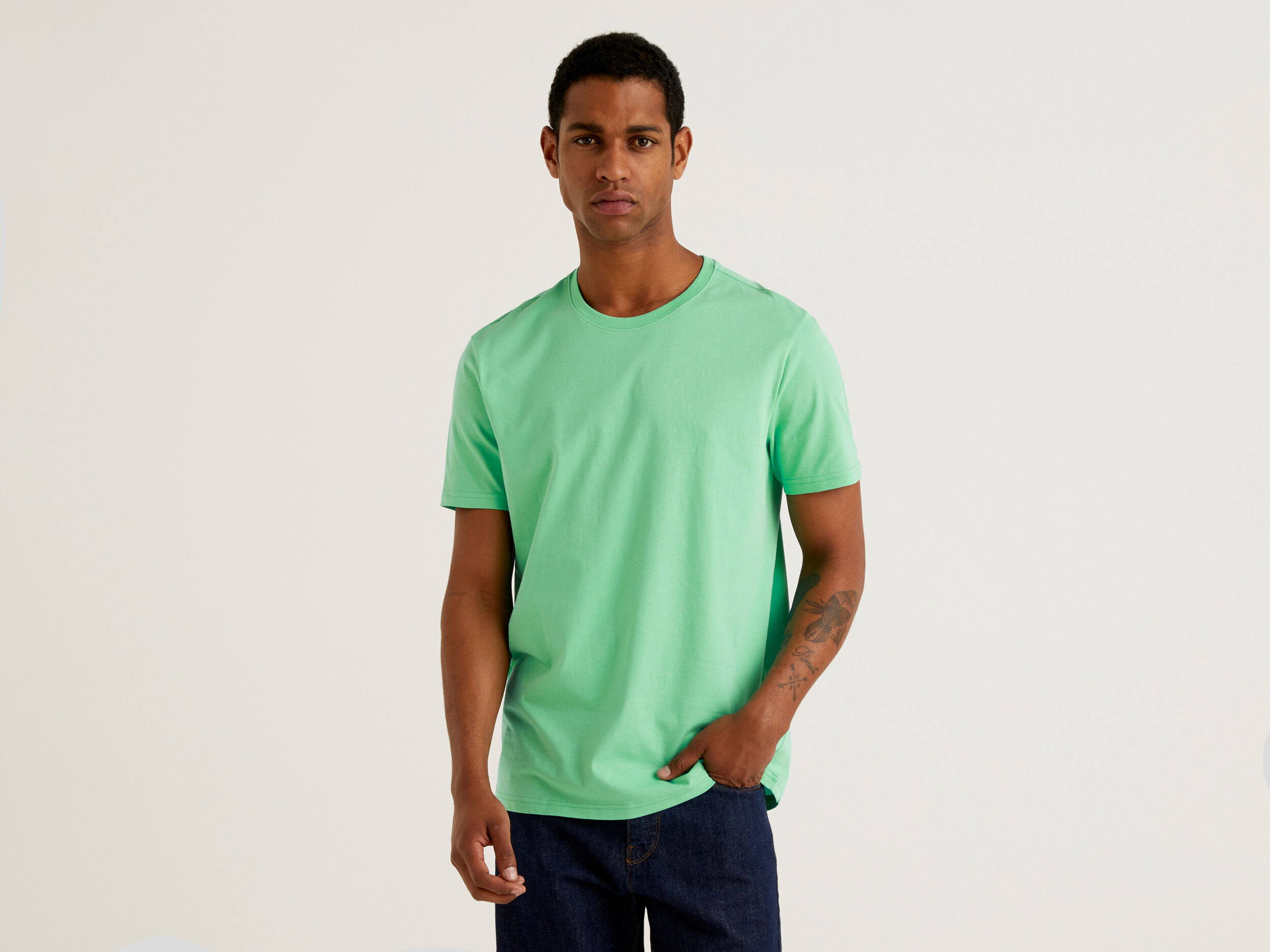 Camisa verde online agua hombre