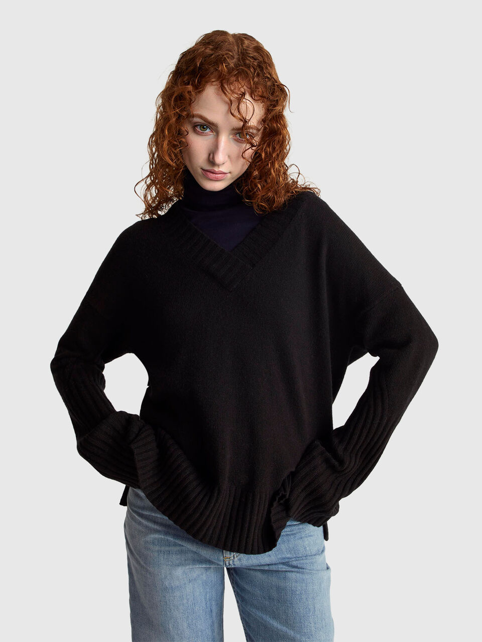 V NECK SWEATER L/S Mujer image number null