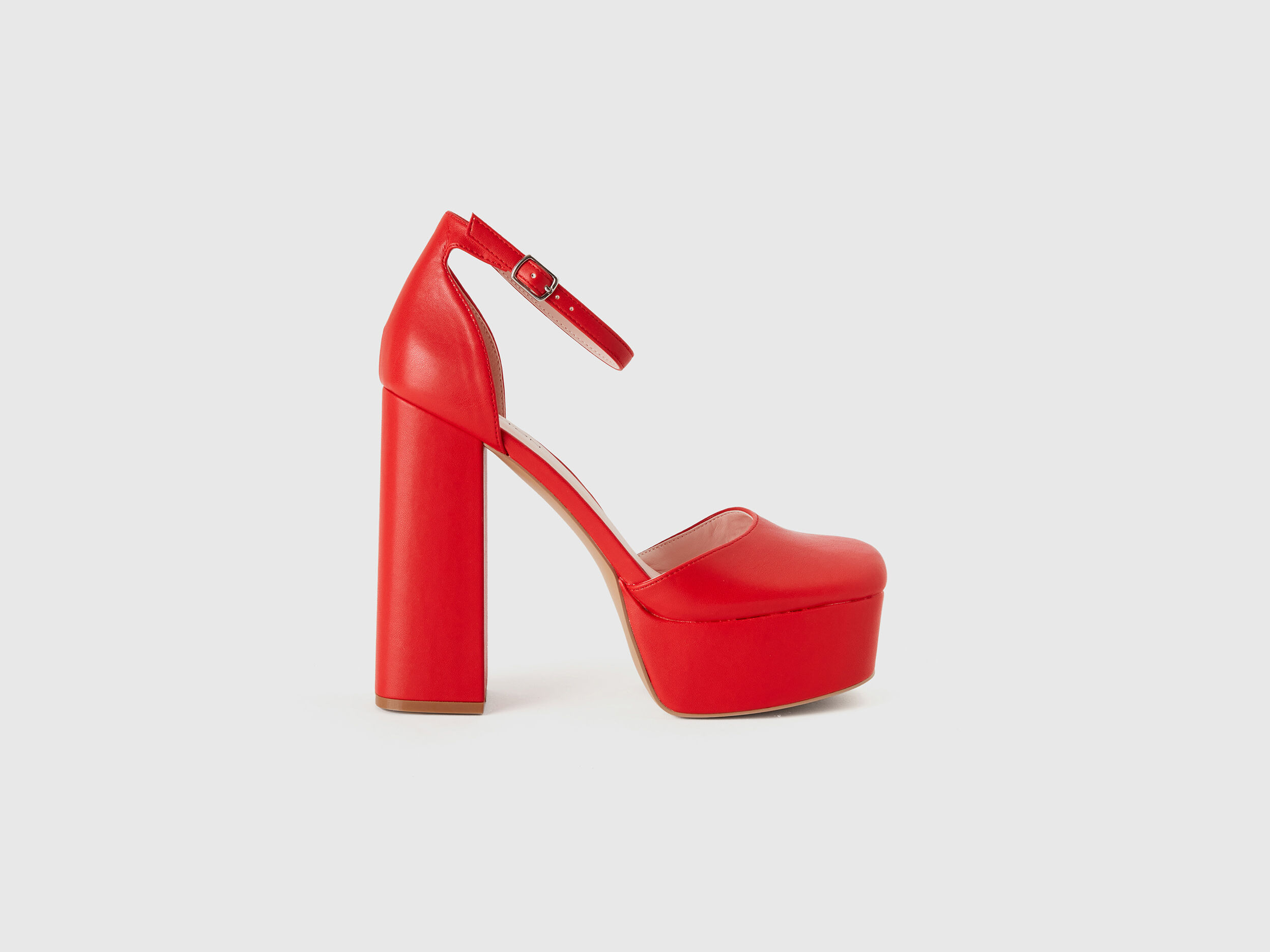 Red platform clearance court shoes