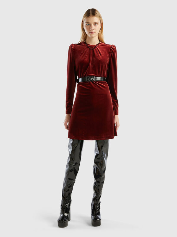 Vestido corto de chenilla