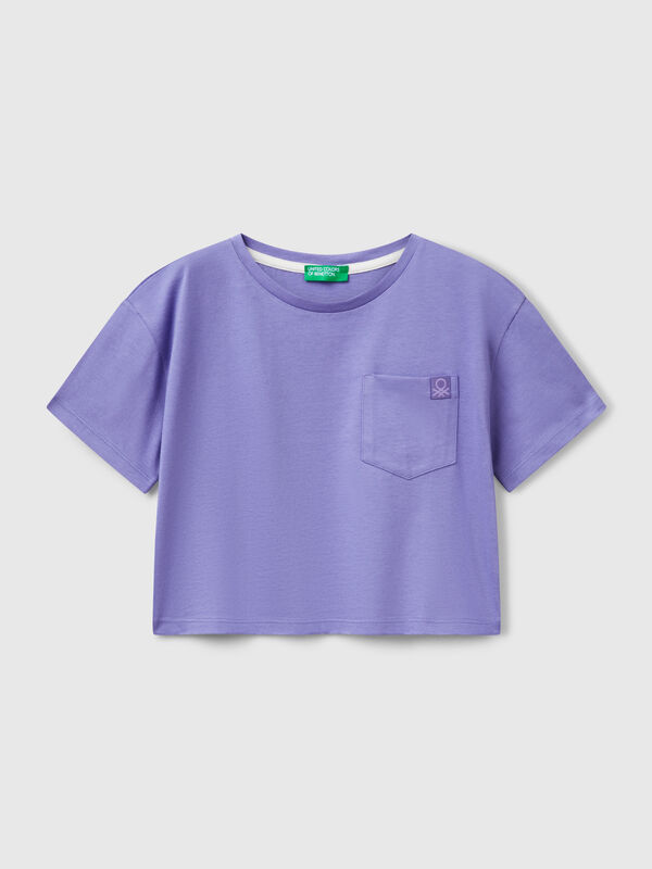 Camiseta boxy fit con estampado en la espalda Niña