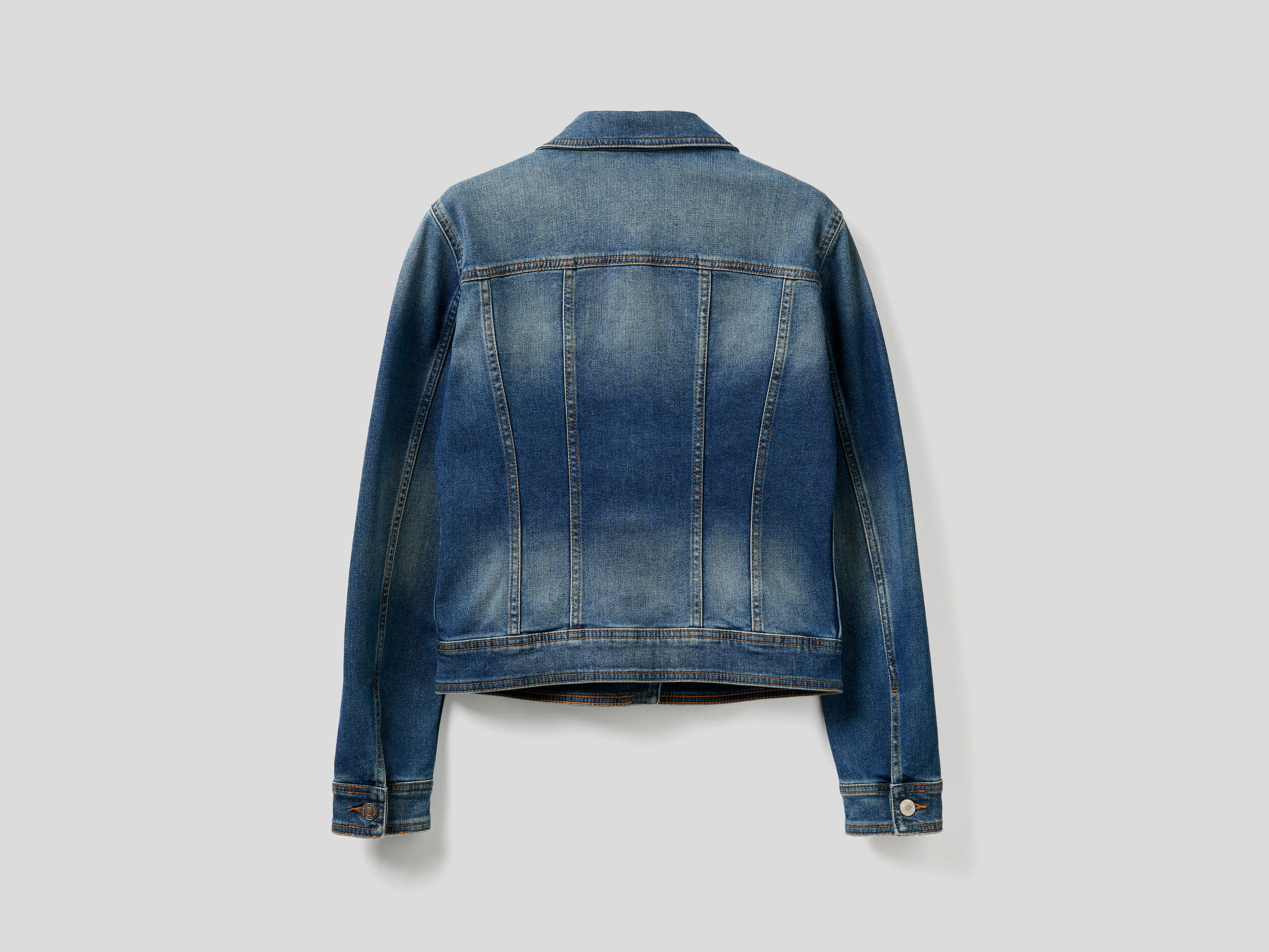 Waisted denim jacket - Blue | Benetton