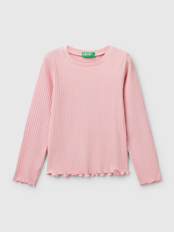 Slim fit stretch cotton t-shirt Junior Girl