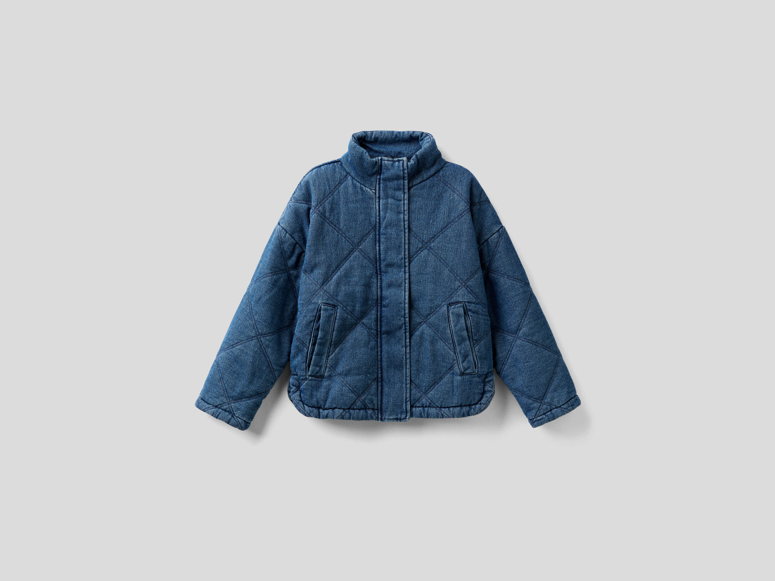 Quilted denim jacket Blue Benetton