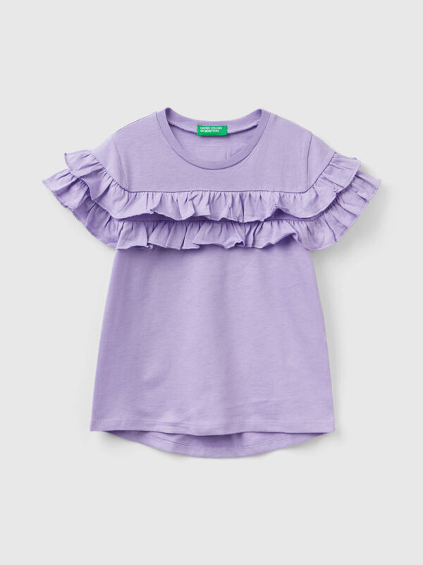 T-shirt with rouches