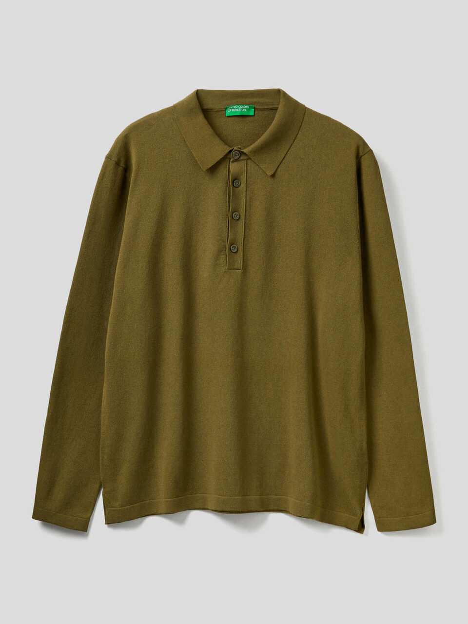Long sleeve knit polo image number null