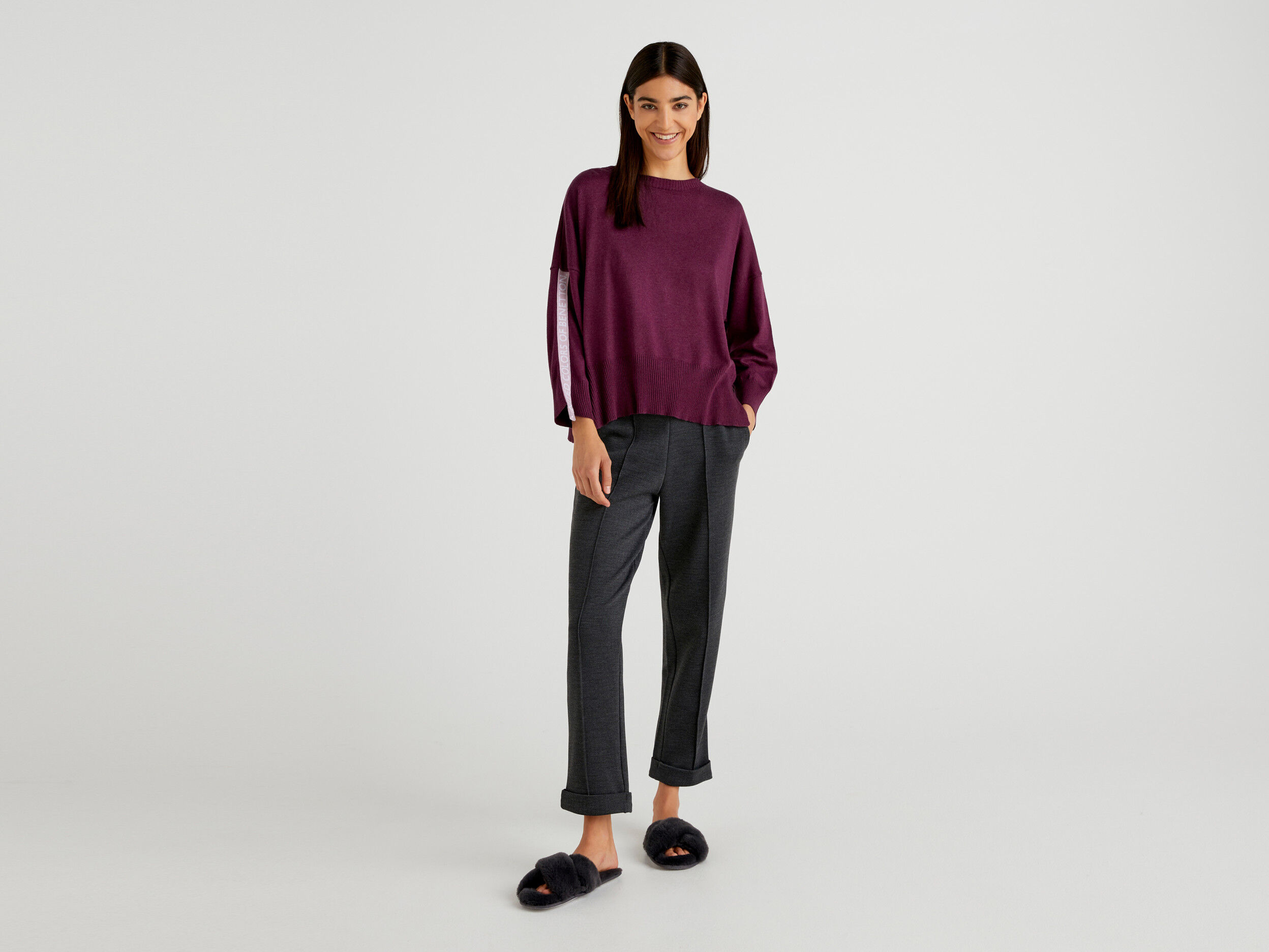 Jacquard cigarette trousers online