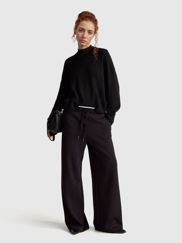 Sweater in wool and viscose blend Women