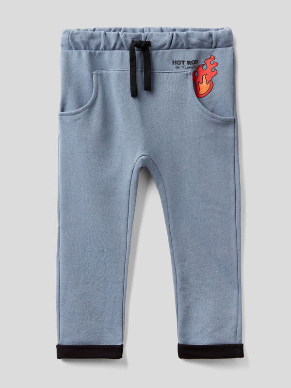 Joggers with print and drawstring Junior Boy