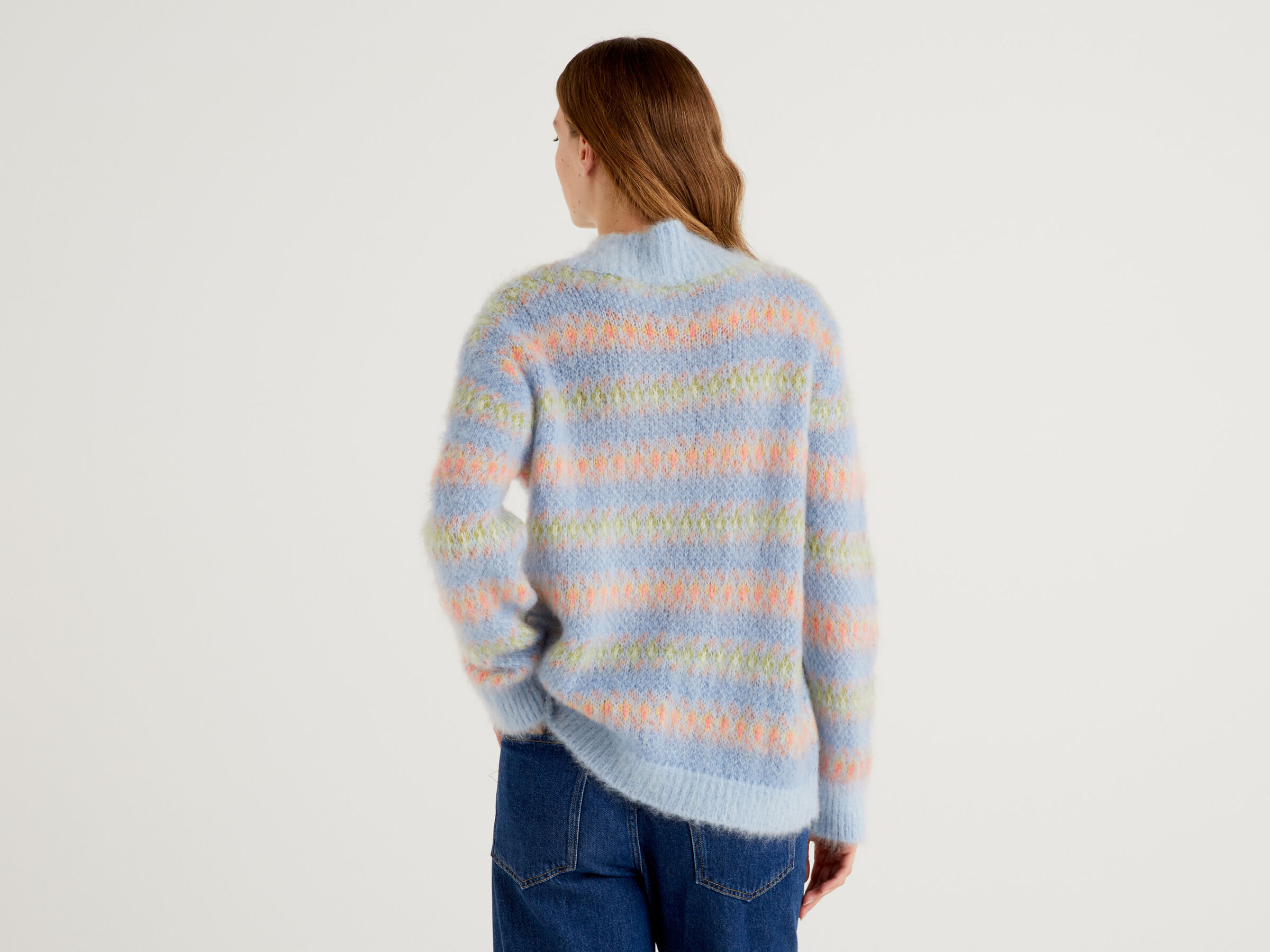High neck sweater in mohair blend image number 2