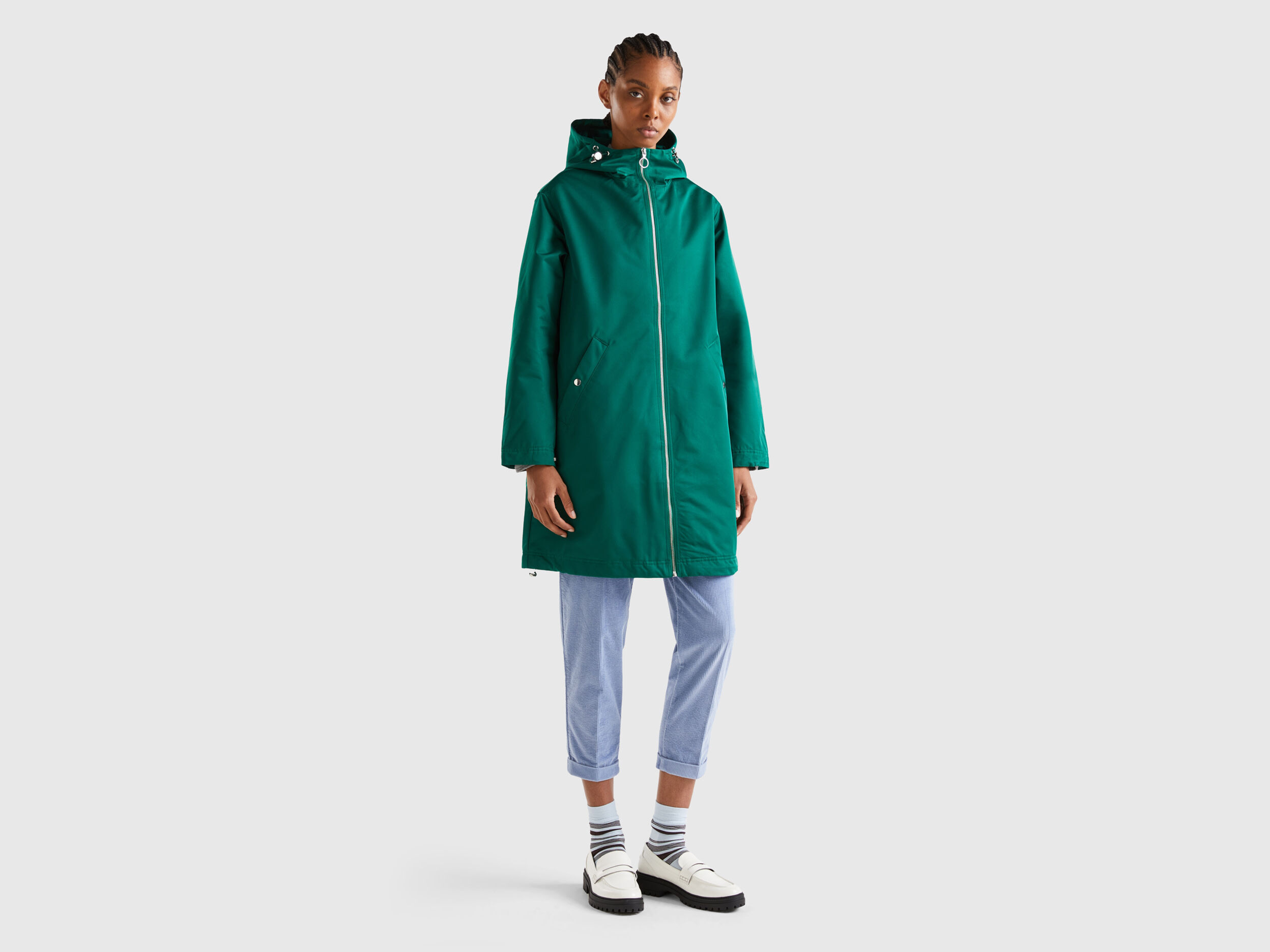 Nylon rainproof jacket Green Benetton