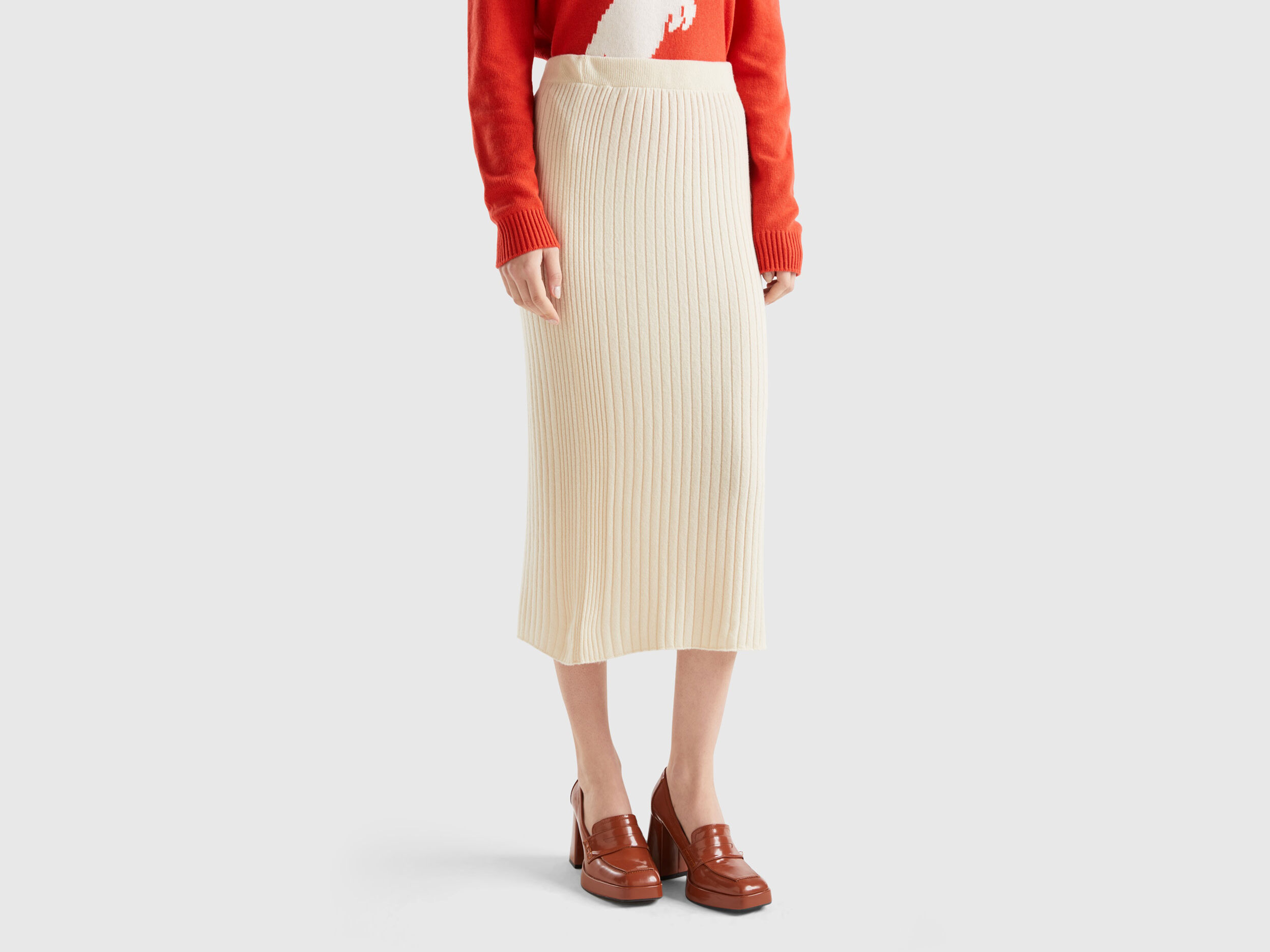 Knit tube skirt top