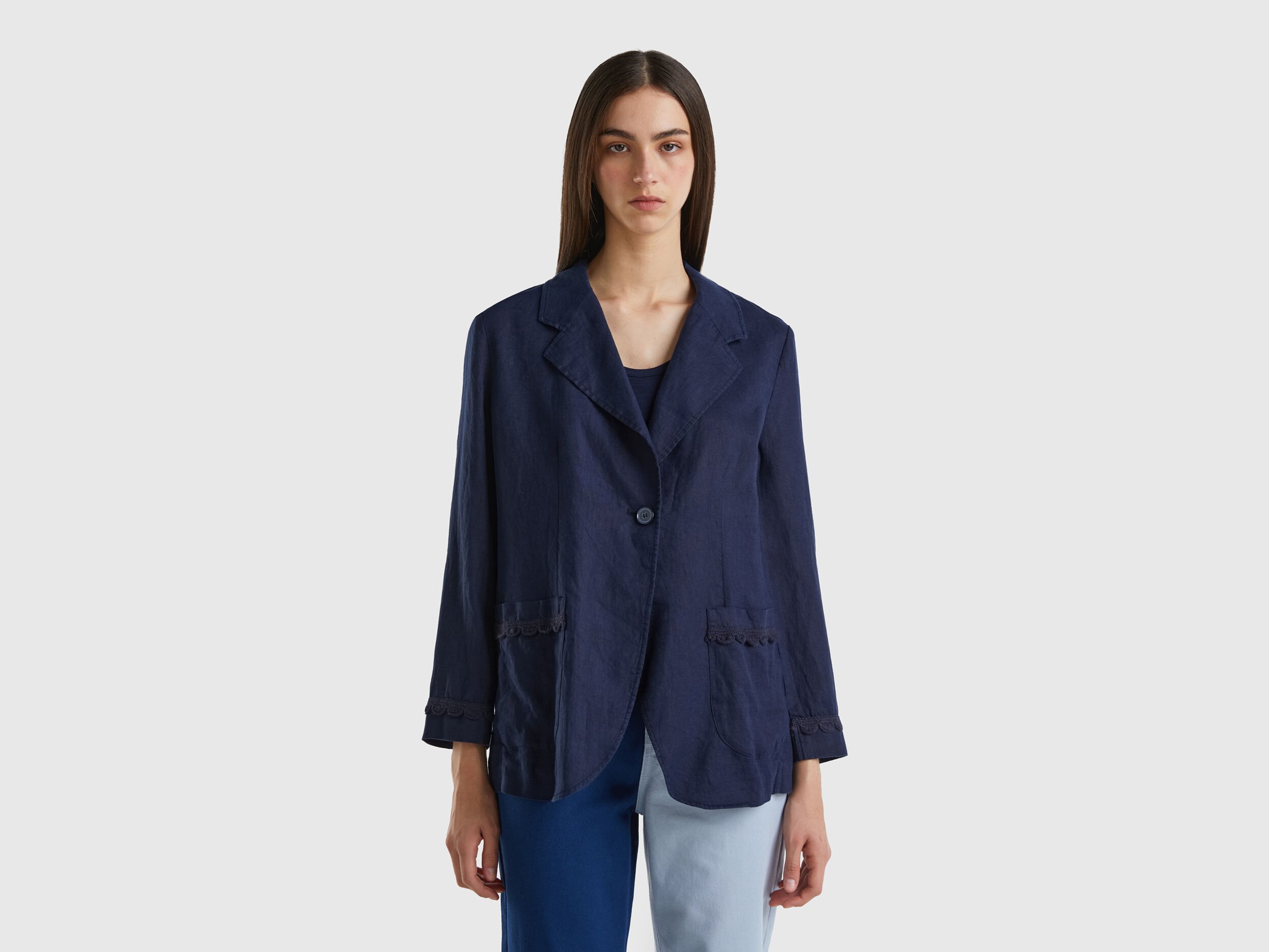 Women's unlined clearance linen blazer