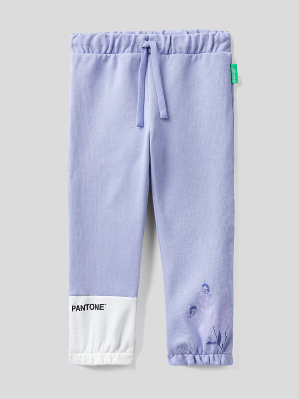 BenettonxPantone™ lilac joggers with print Junior Girl