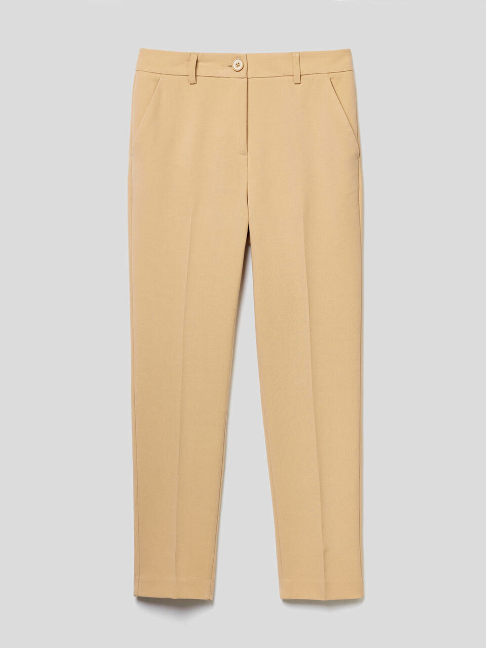 Basic trousers with centered crease image number null