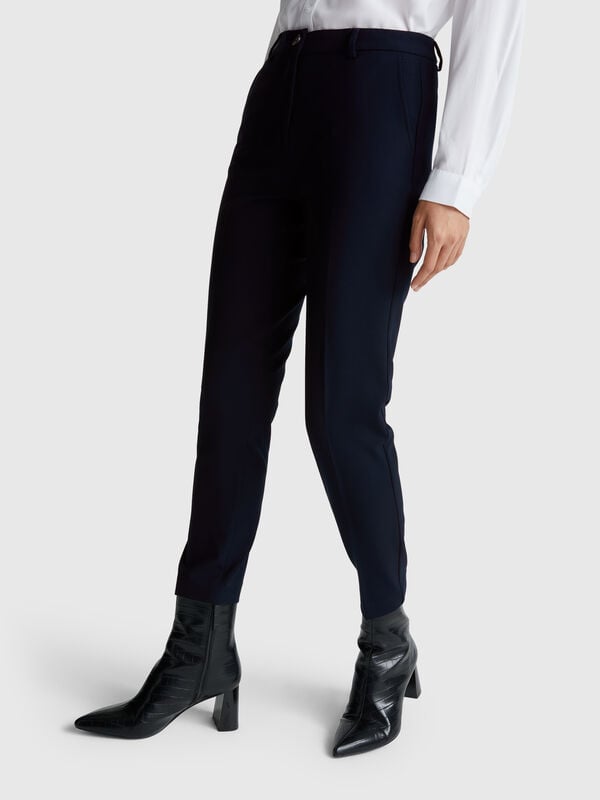 Trousers in stretch viscose blend Women
