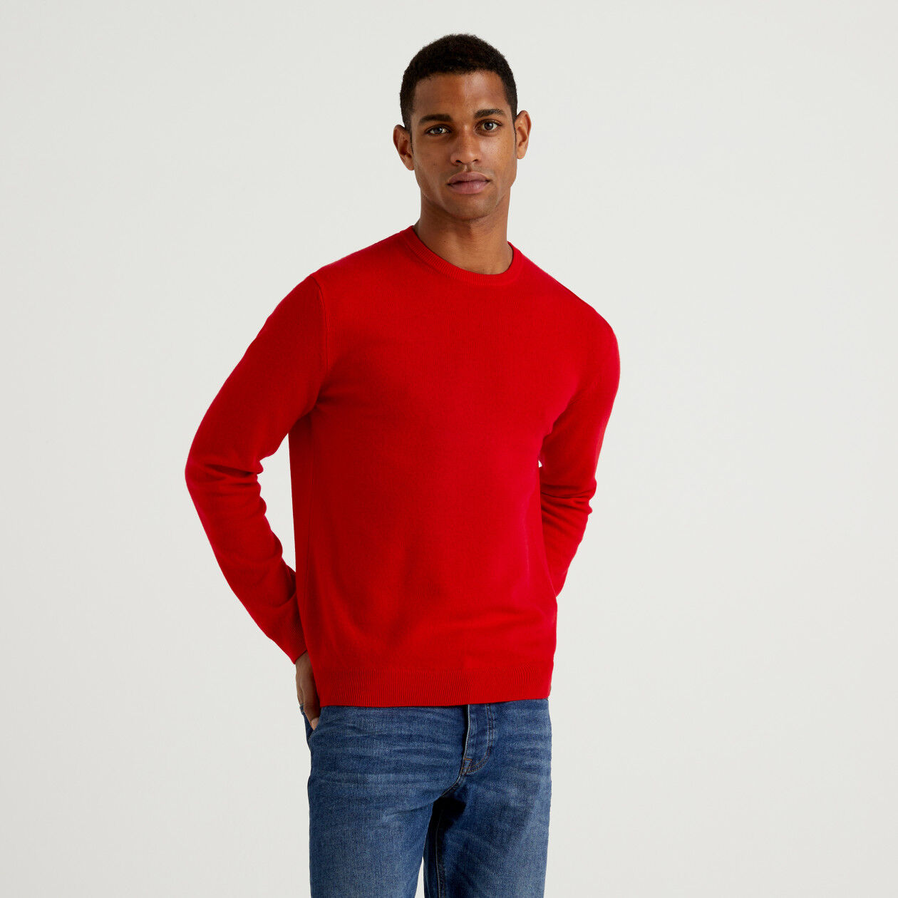 Red crew neck new arrivals jumper