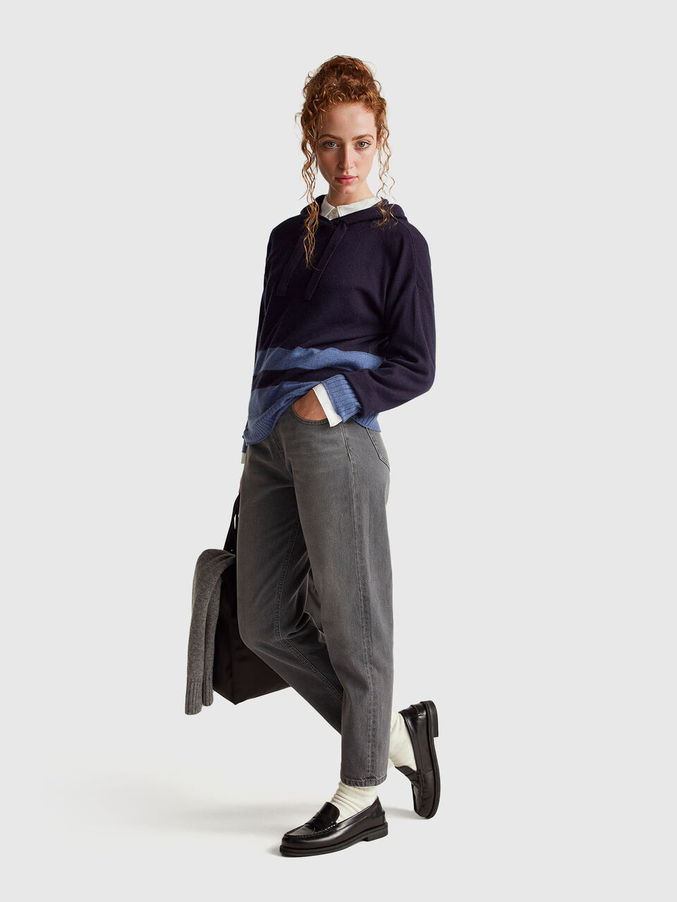 SWEATER W/HOOD Women image number null