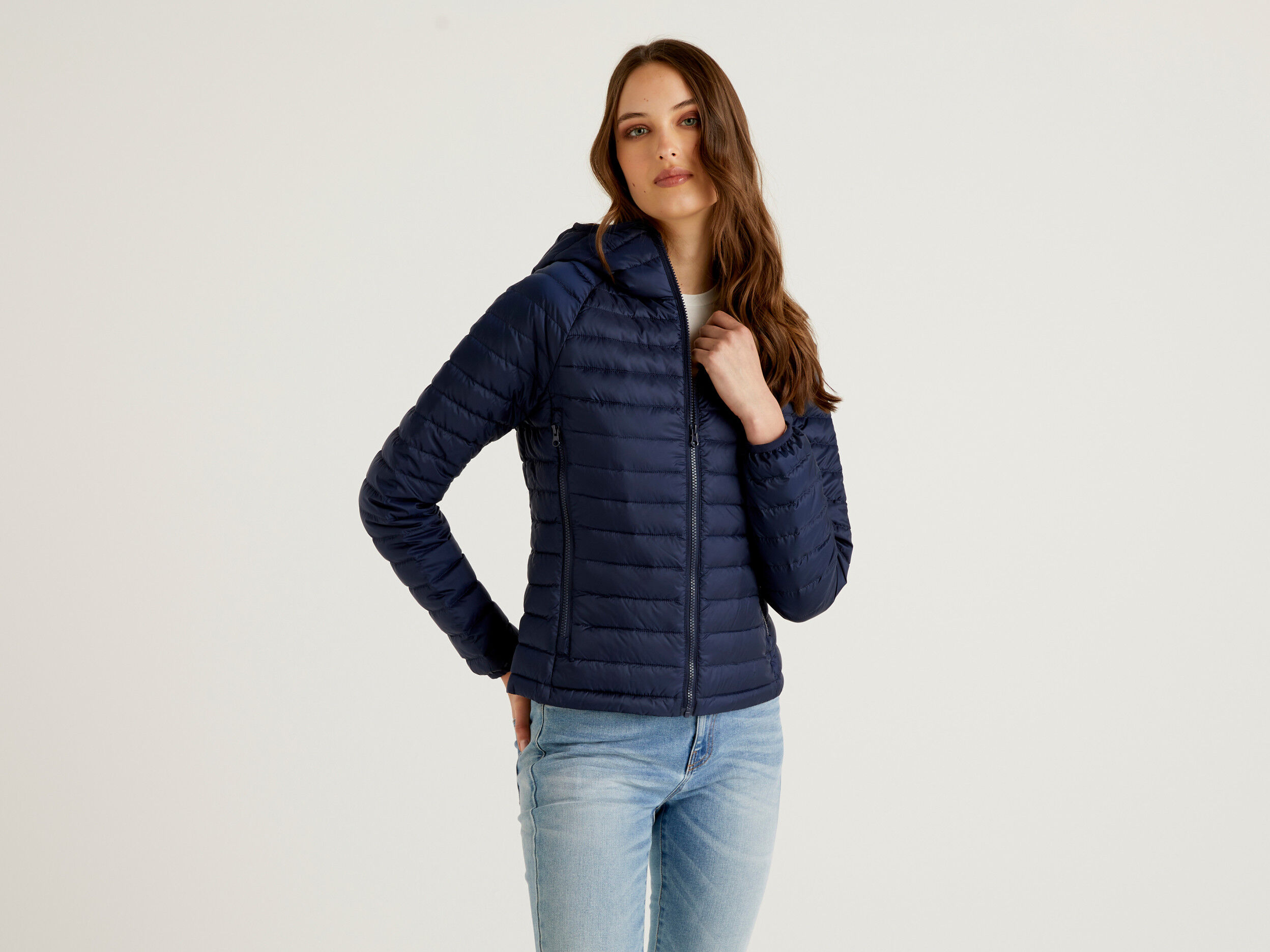 Benetton soft light down jacket sales