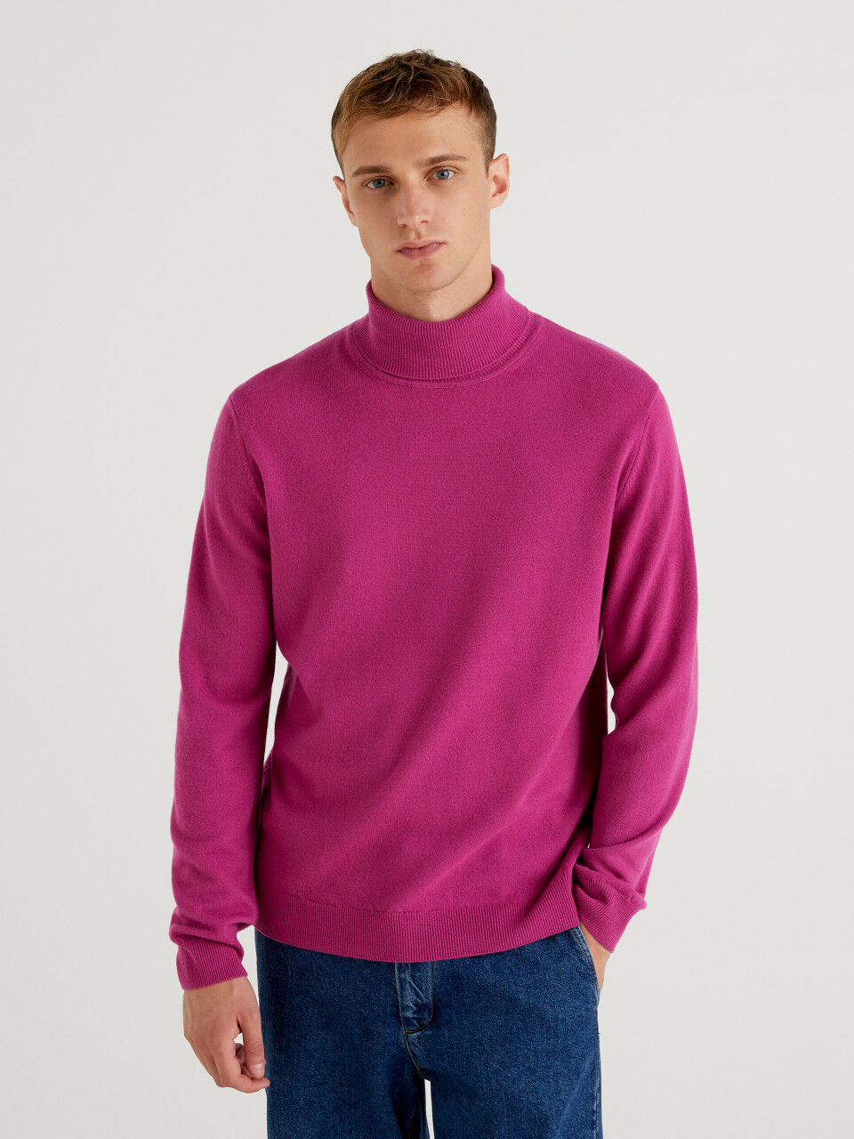 Mens Clothing Sweaters and knitwear Turtlenecks Lardini Roll-neck Wool Jumper in Green for Men Blue 