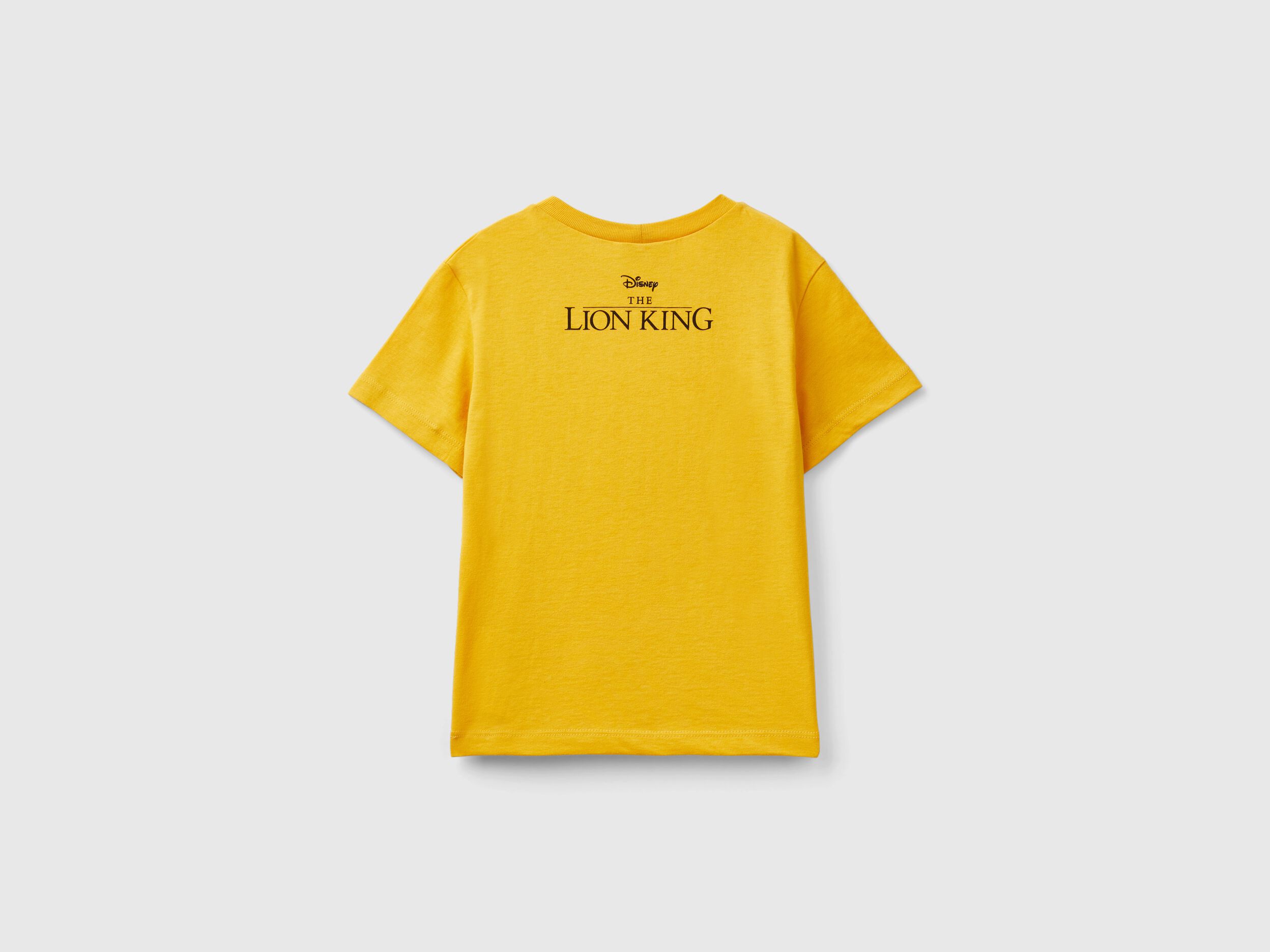Yellow ochre Disney Simba t shirt Mustard Benetton