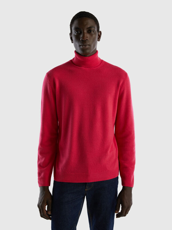 Merino Wool Turtleneck Sweater, Men's Turtleneck, Natural Wool