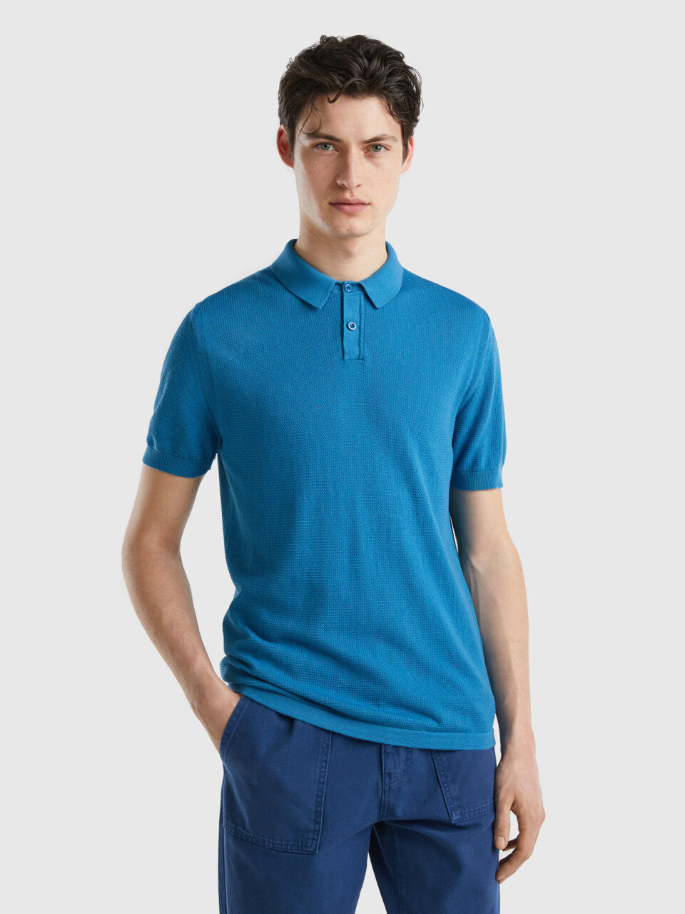 Men s Short Sleeve Cotton Tricot Sweaters 2024 Benetton