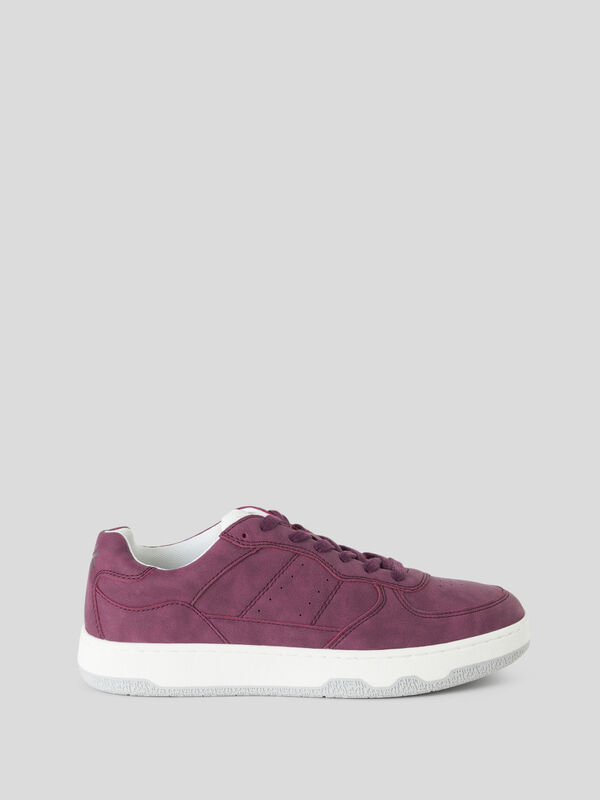 Purple low-top sneakers
