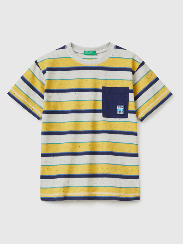 Striped t-shirt with pocket Junior Boy
