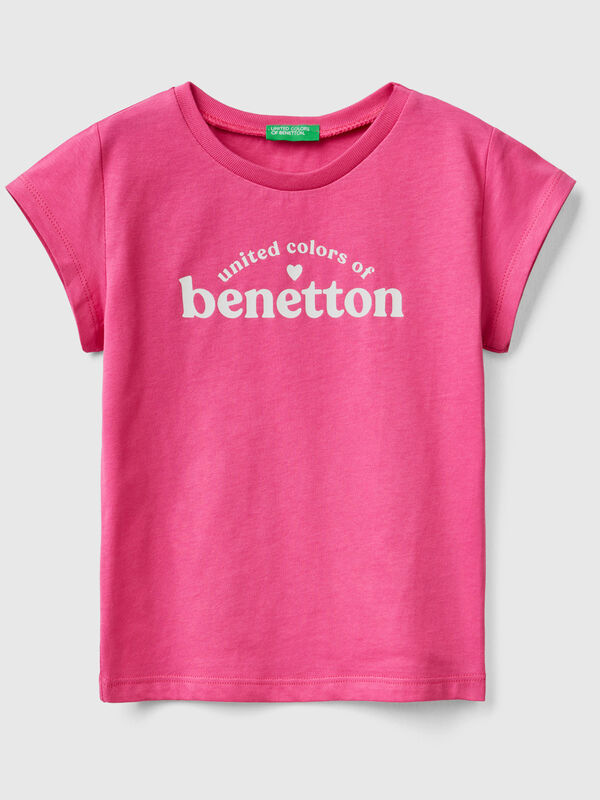100% cotton t-shirt with logo Junior Girl