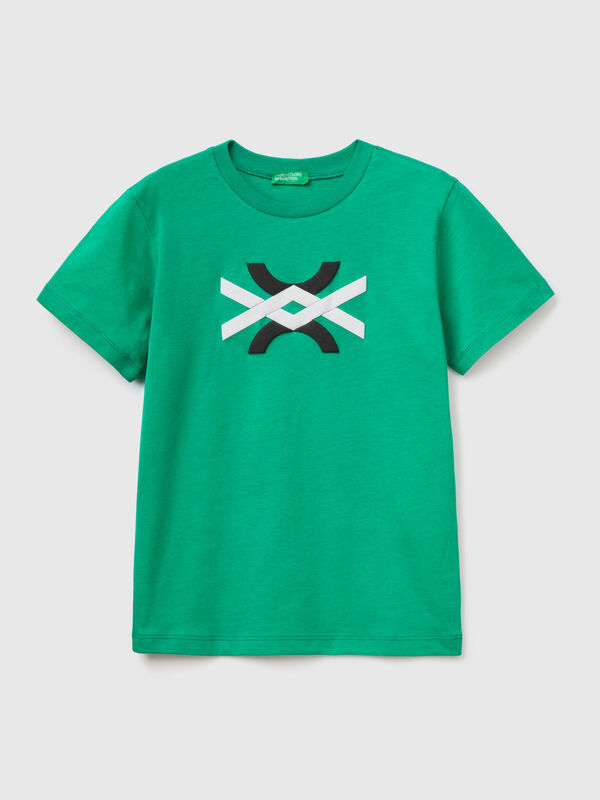 Camiseta de 100 % algodón orgánico con logotipo Niño