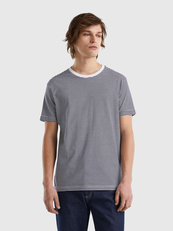 Camiseta de rayas de 100 % algodón Hombre
