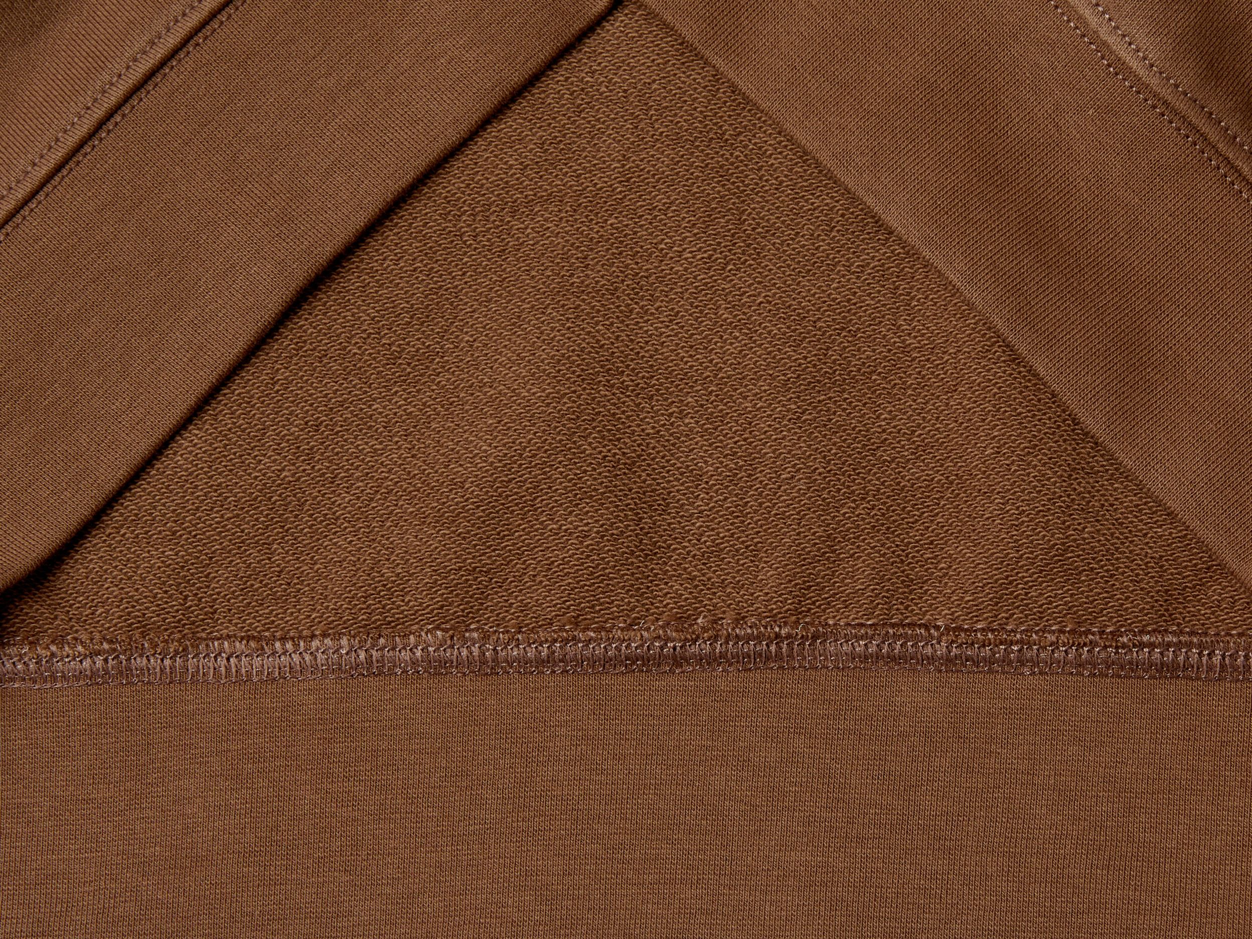 Crew neck sweatshirt with logo print - Brown | Benetton