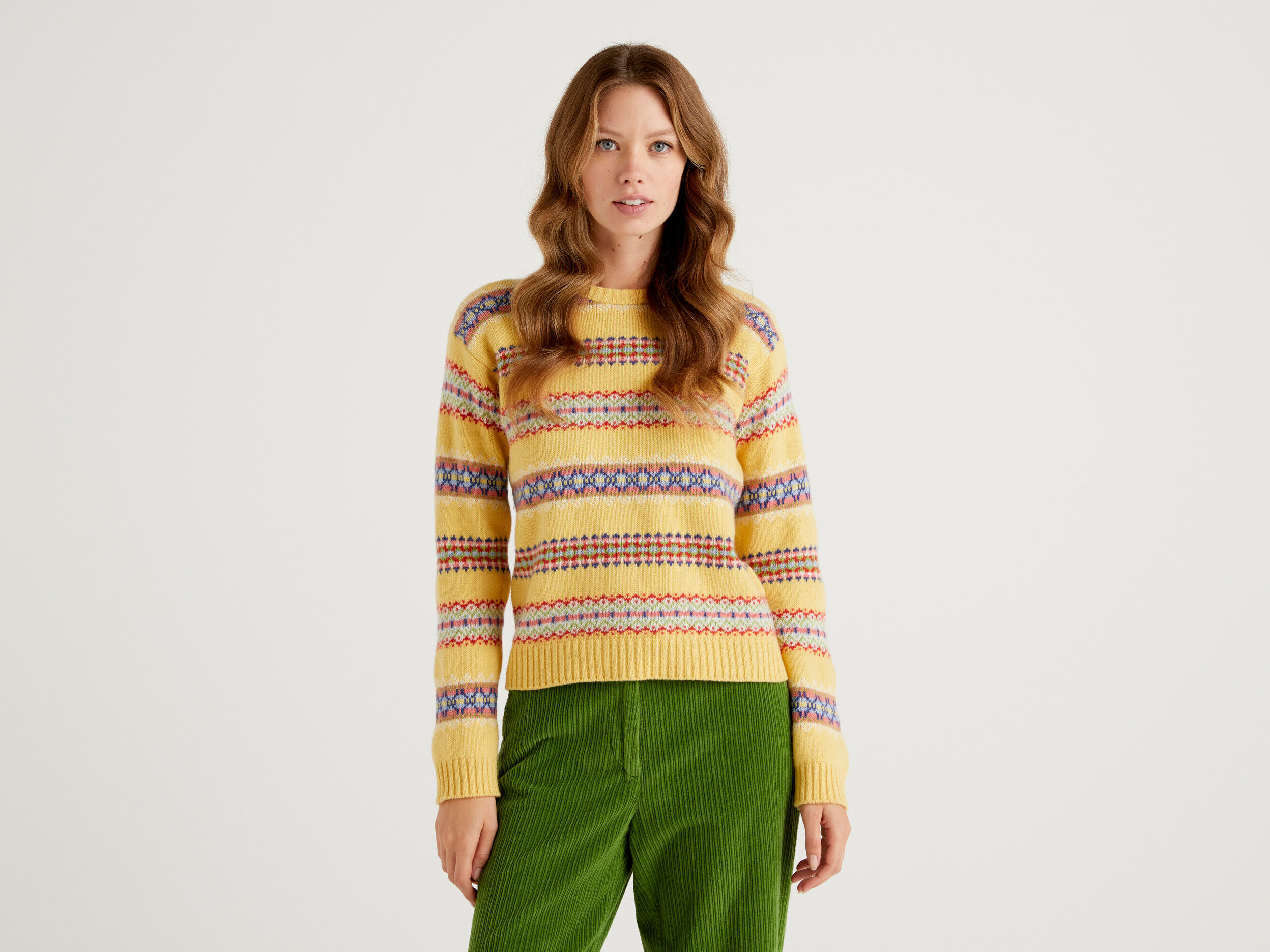 Benetton best sale jacquard sweater