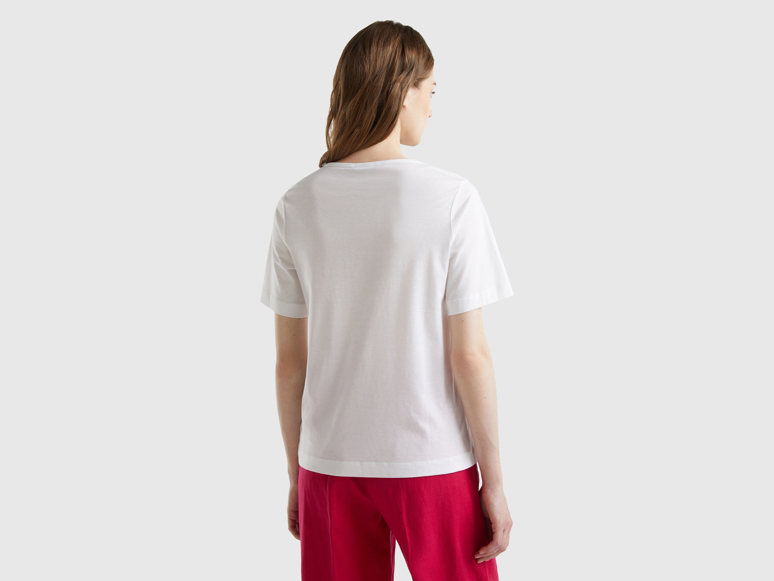 White short sleeve t shirt White Benetton
