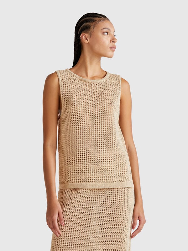 Top de punto tricot Mujer